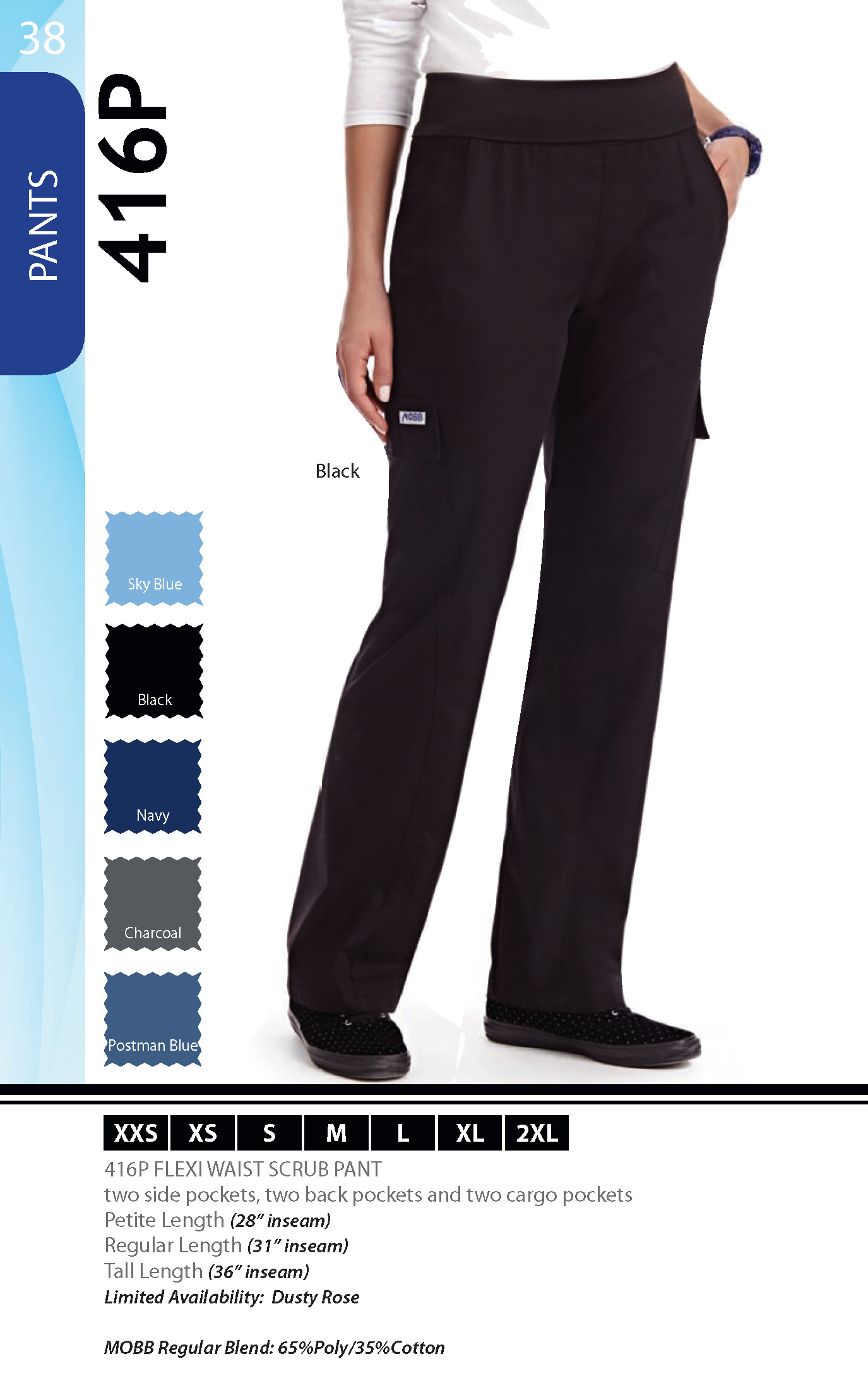 Flexi waist scrub pant - 416P - Express Uniforms